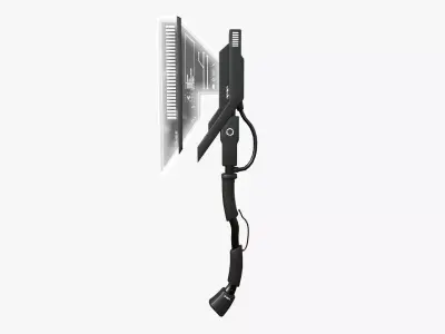 SciFi War Axe A07 Black White - Sci Fi Weapon Design Low-poly 3D model