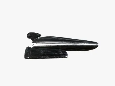 Alien Spaceship UFO H10 Full Black - Sci Fi Spacecraft Design Low-poly 3D model