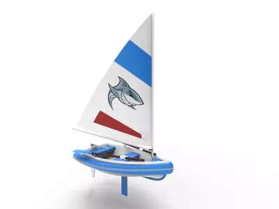 Sailing Ship Boat  Low-poly 3D model