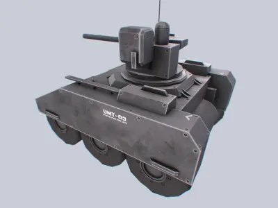 Unmanned Mini Tank Low-poly 3D model from CGTrader