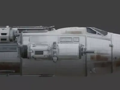 Realistic Sci-Fi Heavy Cargo Shuttle 3D  Low-poly 3D model