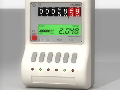Power counter 3D model