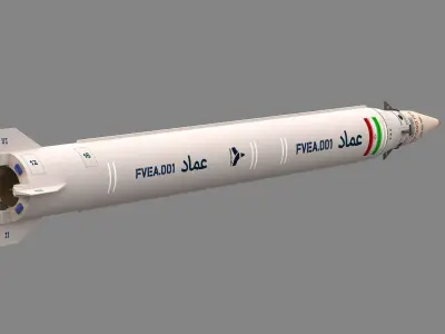 Emad Iranian Ballistic Missile 3d Model 3D model