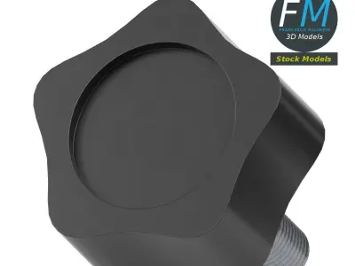 Knob with thread 1 3D model