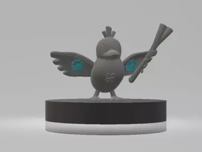 farfetchd crow toy 3d printable model Free 3D print model