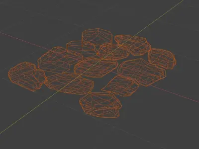 Low poly stone path Free low-poly 3D model