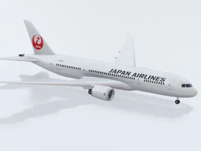 Boeing 787 Dreamliner Japan Low-poly 3D model