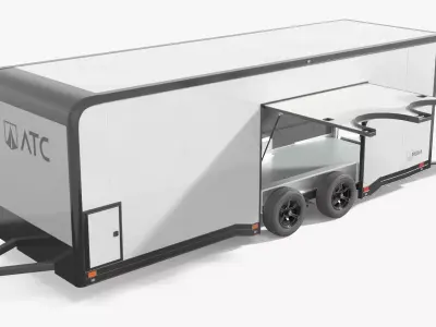 ATC Enclosed Car Hauler Trailer Simplified 3D model