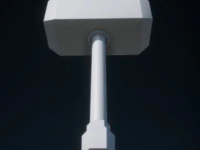 Hammer thor Low-poly 3D model