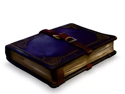 Antique Leather Bound Book 3D Model Low-poly 3D model