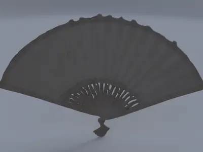 Pearl-Handled Fan 3D model