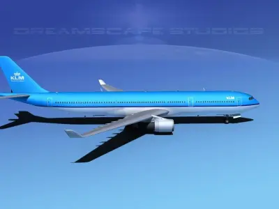 Airbus A330-300 KLM 3D model