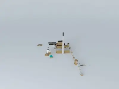 Boardman Coal Fired Power Plant Free 3D model