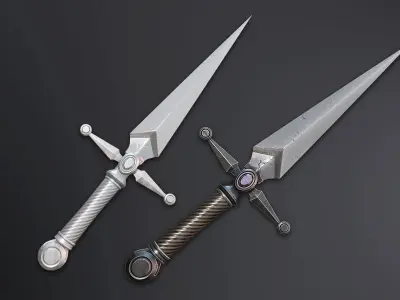 Fantasy Dagger 5  Low-poly 3D model