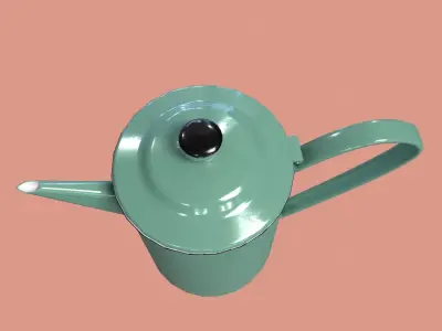 Antique Tea Pot  Low-poly 3D model