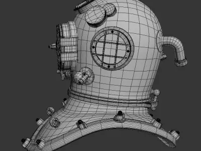 Diver Helmet 3D model