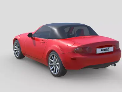 Low Poly Car - Mazda MX-5 2009 Low-poly 3D model