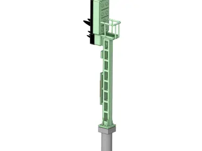 Deutsche Bahn Blocksignal 1-87 resin 3D print model