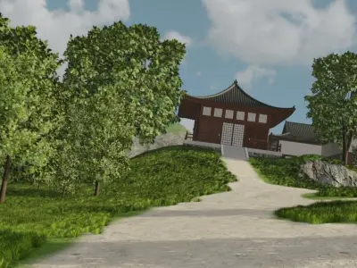 Mountain Village 3D model 4