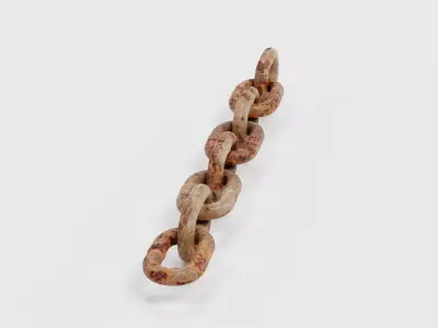 Rusty Chain V1 - Heavy Duty Steel Proof 3D model