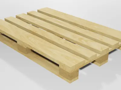 Agglomerate European Pallet Low-poly 3D model