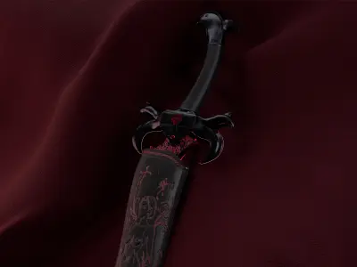 Lust Dagger Low-poly 3D model