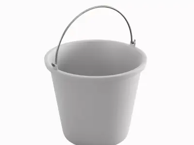 Industrial Plastic Bucket B 02 3D model