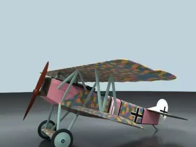 Simple Fokker D VII 3D model