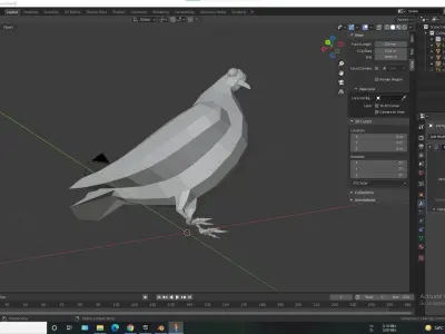 Low-Poly Pigeon Free 3D model