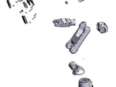 Dual-Head Rivet Assembly Robot Arm  3D model