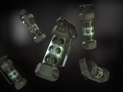 Light grenade Low-poly 3D model