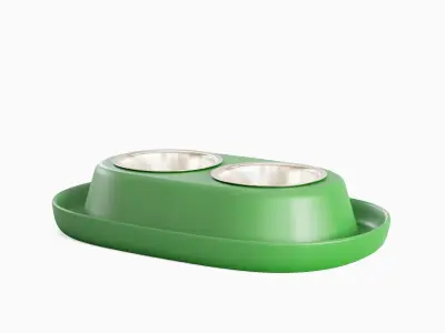 Plastic Pet Bowl 02 3D model