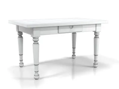 Dutch Colonial Javanese Teak Desk 3D model