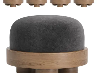Minimalist Ottoman 3D model