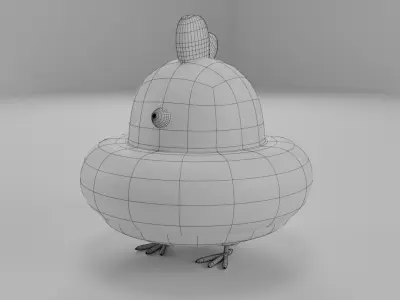 Simplified Chicken Free low-poly 3D model
