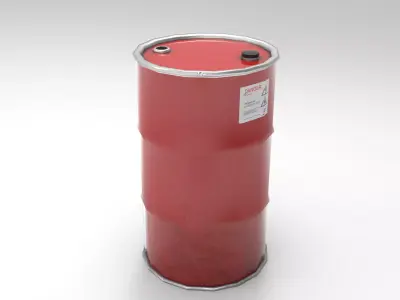 Colored Barrels Low-poly 3D model