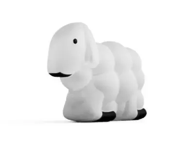 Minimalistic cute little Lamb 3D model
