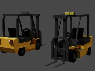 Low Poly warehouse equipment pack Low-poly 3D model