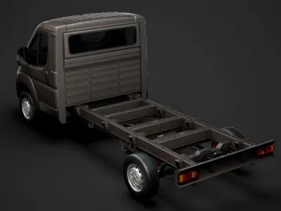 Peugeot Boxer Chassis Truck Single Cab 3800WB 2020 3D model