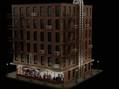 CityBuilding Free low-poly 3D model
