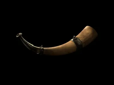 Viking Warhorn Low-poly 3D model