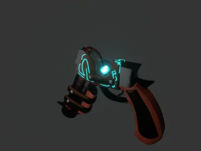 Steampunk Magic Gun Free 3D model