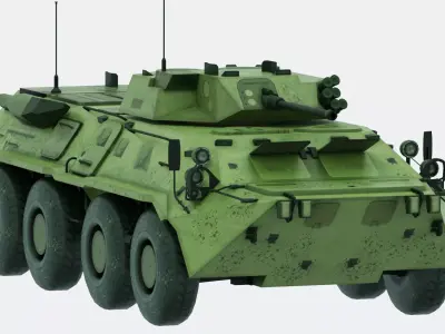 Armored Personnel Carrier Military Army APC Game Ready Low-poly 3D model