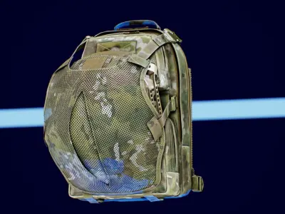 TYR Tactical Tuesday Huron Collapsible Direct Action V3 Low-poly 3D model