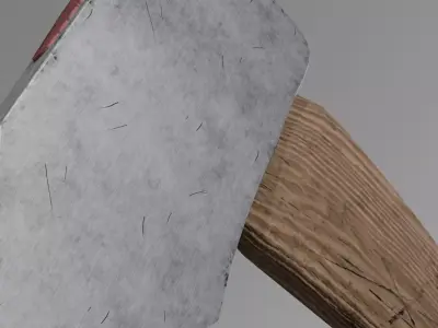 Low Poly PBR Fire Axe - Game Ready Free low-poly 3D model