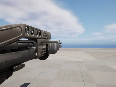 shotgun Model and Textures Low-poly 3D model Low-poly 3D model