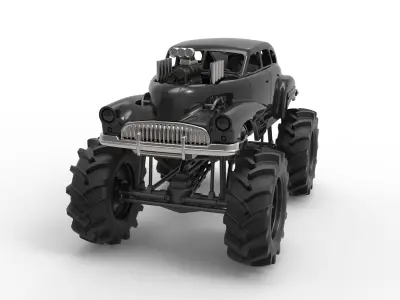 Mud truck 3 Scale 1 to 25 3D print model