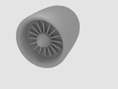  Free Jet Engine Free low-poly 3D model