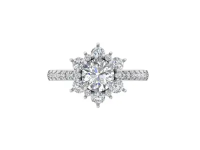 Solitaire Engagement Ring 3D print model 72