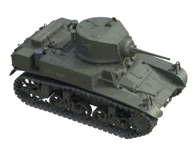 M3 Struat Tank Low-poly 3D model